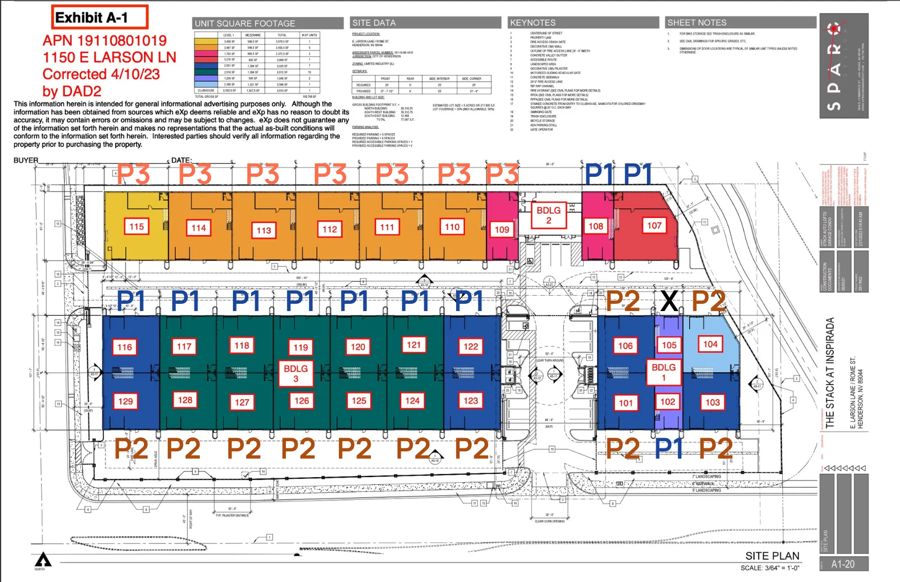Unit map showing all 29 loft units